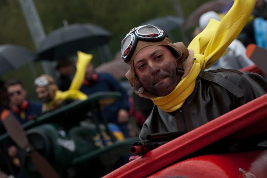 OVAR, PORTUGAL - MARCH 8: Group 'Pind�ricos'  during the Carnival Parade on March 8, 2011 in Ovar, Portugal.