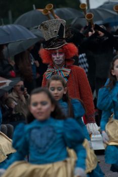 OVAR, PORTUGAL - MARCH 8: Group 'Bailarinos'  during the Carnival Parade on March 8, 2011 in Ovar, Portugal.