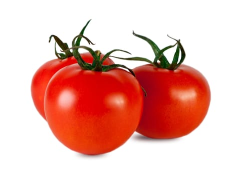 Red tomato isolated on white. Fresh red tomato. Sweet  vegetable.