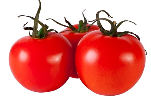 Red tomato isolated on white. Fresh red tomato. Sweet  vegetable.