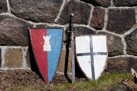 Reconstruction of knightly fight, April 25, 2010 in Kaliningrad, Russia.