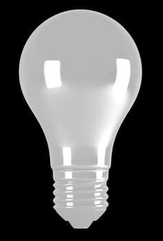 light bulb. 3d illustration over black backgrounds.