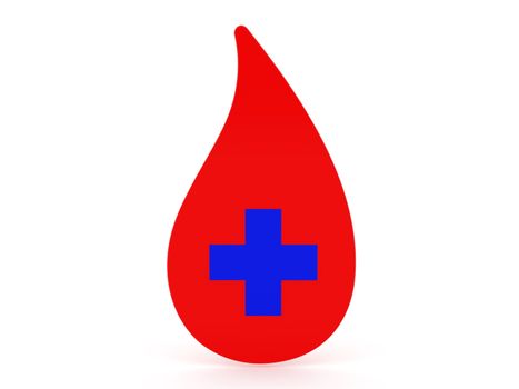 High resolution image blood. 3d illustration over  white backgrounds.