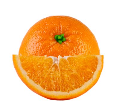 Orange isolated on a white background. Fresh fruits Isolated orange collection.