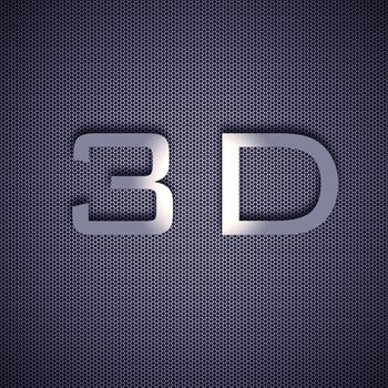 symbol 3d plasma tv. Computer generated 3D photo rendering.