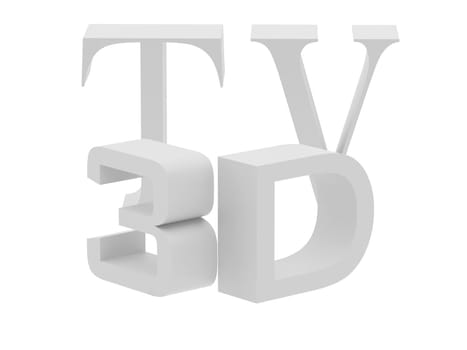 symbol 3d plasma tv. Computer generated 3D photo rendering.