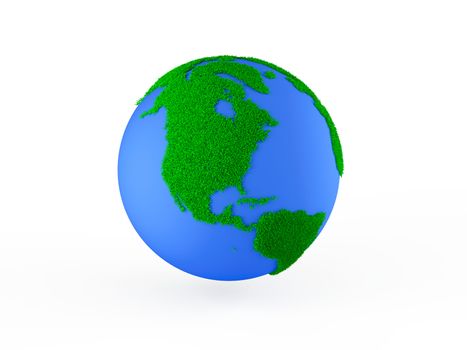 Symbol 3d. Green earth icon set. Global environmental problems.