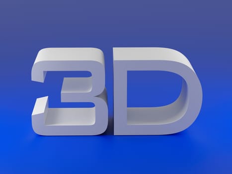 3d movie sign. 3d illustration over  white backgrounds.