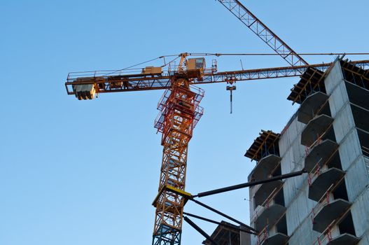 Construction work site. The city of Kaliningrad. Russian Federation.