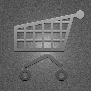 High resolution image shopping cart. 3d illustration. shopping cart side view.