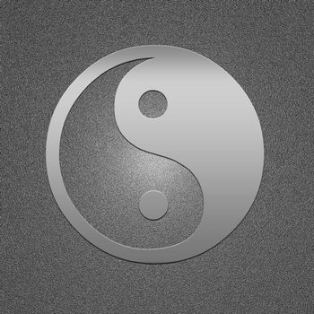 High resolution image. 3d illustration. Yin yang, taoistic symbol of harmony and balance.