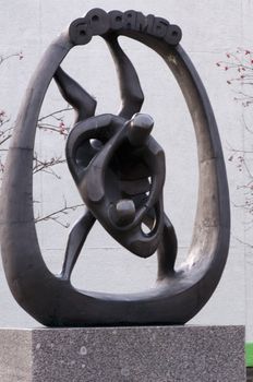 Monument to sportsmen in the city of Kaliningrad.