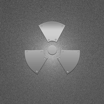 Sign on the prevention of radioactive infection. Threat and danger symbol.