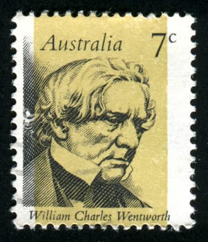 AUSTRALIA - CIRCA 1973: stamp printed by Australia, shows William Charles Wentworth, circa 1973