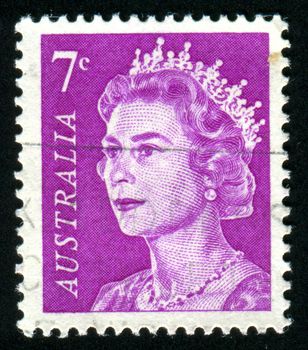 AUSTRALIA - CIRCA 1965: stamp printed by Australia, shows Queen Elizabeth II, circa 1965