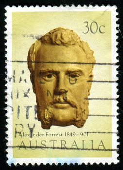 AUSTRALIA - CIRCA 1983: stamp printed by Australia, shows Alexander Forrest, circa 1983