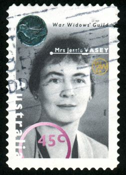 AUSTRALIA - CIRCA 1995: stamp printed by Australia, shows Mrs. Jessie Vasey, circa 1995