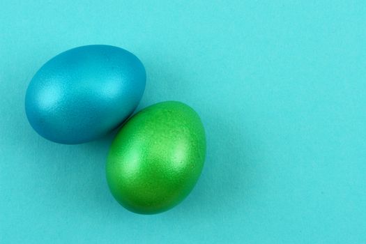 bright pastel colored easter eggs on  background