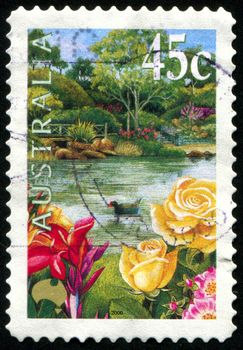 AUSTRALIA - CIRCA 2000: stamp printed by Australia, shows flowers in the garden, circa 2000