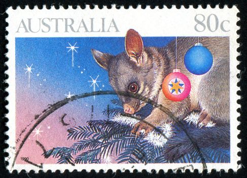 AUSTRALIA - CIRCA 1990: stamp printed by Australia, shows opossum, circa 1990