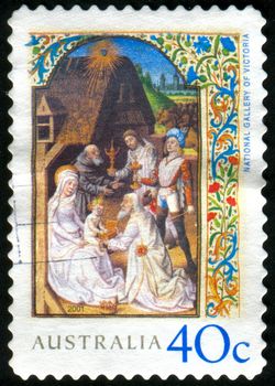 AUSTRALIA - CIRCA 2001: stamp printed by Australia, shows Madonna and Child, circa 2001