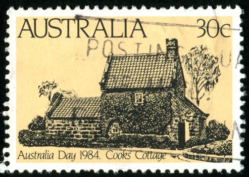 AUSTRALIA - CIRCA 1984: stamp printed by Australia, shows Cooks� Cottage, circa 1984