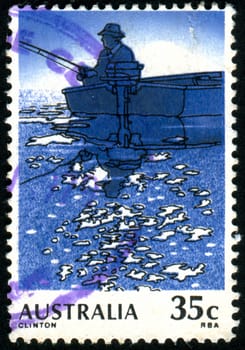 AUSTRALIA - CIRCA 1979: stamp printed by Australia, shows Fishing, circa 1979
