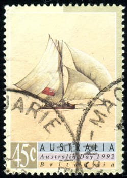 AUSTRALIA - CIRCA 1992: stamp printed by Australia, shows Sailing Ship, circa 1992