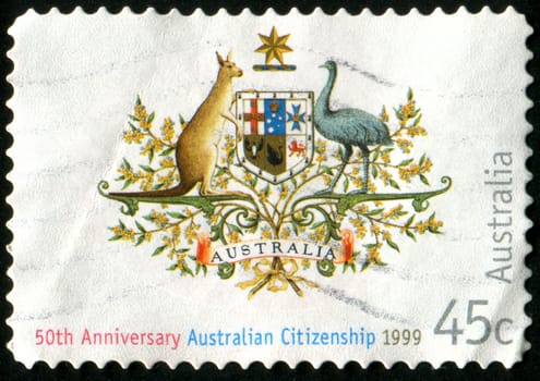 AUSTRALIA - CIRCA 1999: stamp printed by Australia, shows Nationality and Citizenship emblem, circa 1999