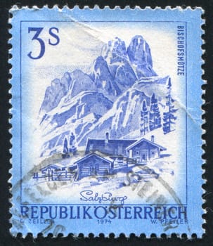 AUSTRIA - CIRCA 1974: stamp printed by Austria, shows Bischofsmutze, Salzburg, circa 1974