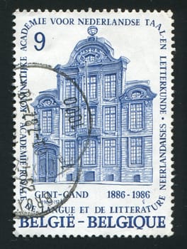 BELGIUM - CIRCA 1986: Royal Academy for Dutch Language and Literature, circa 1986.