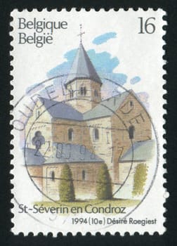 BELGIUM - CIRCA 1994: Peter and Paul, Saint-Severin, Condroz, vert., circa 1994.