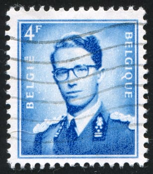 BELGIUM - CIRCA 1952: stamp printed by Belgium, shows King Baudouin, circa 1952