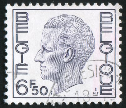 BELGIUM - CIRCA 1971: stamp printed by Belgium, shows King Baudouin, circa 1971