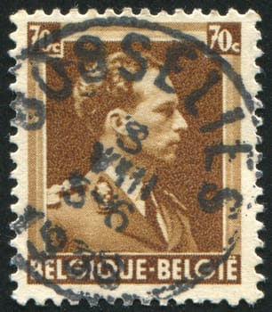 BELGIUM - CIRCA 1944: stamp printed by Belgium, shows Leopold III, circa 1944