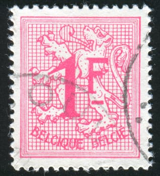 BELGIUM - CIRCA 1961: stamp printed by Belgium, shows Coat of Arms, circa 1961