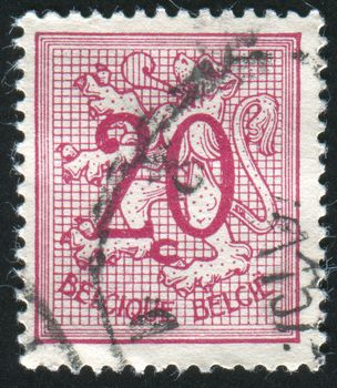 BELGIUM - CIRCA 1961: stamp printed by Belgium, shows Coat of Arms, circa 1961