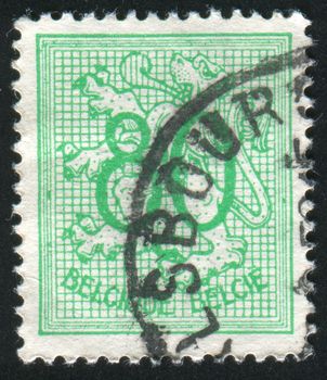 BELGIUM - CIRCA 1961: stamp printed by Belgium, shows Coat of Arms, circa 1961