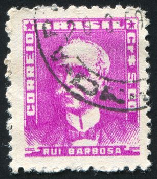 BRAZIL - CIRCA 1954: stamp printed by Brazil, shows Ruy Barbosa, circa 1954