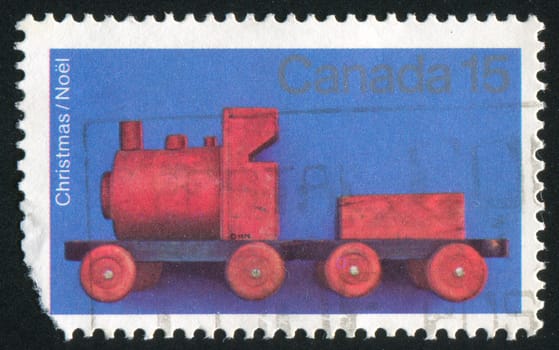 CANADA - CIRCA 1979: stamp printed by Canada, shows Wooden Train, circa 1979