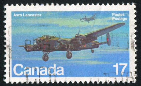 CANADA - CIRCA 1980: stamp printed by Canada, shows Avro Lancaster, circa 1980