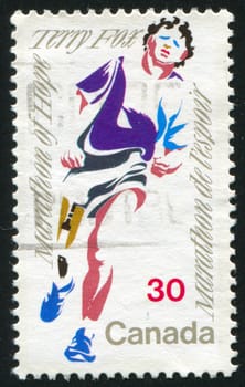 CANADA - CIRCA 1982: stamp printed by Canada, shows Terry Fox, circa 1982