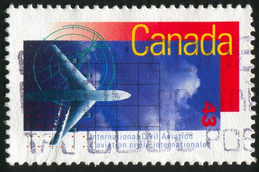 CANADA - CIRCA 1994: stamp printed by Canada, shows plane, circa 1994