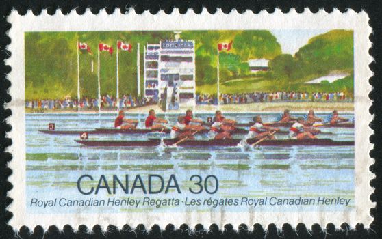 CANADA - CIRCA 1982: stamp printed by Canada, shows Royal Canadian Henley Regatta, circa 1982