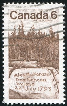 CANADA - CIRCA 1970: stamp printed by Canada, shows Mackenzie Rock, circa 1970