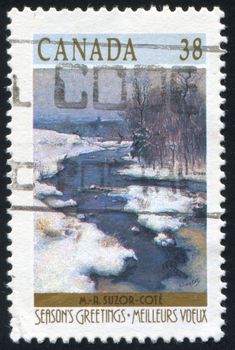 CANADA - CIRCA 1989: stamp printed by Canada, shows Bend in the Gosselin River, Arthabaska, circa 1989