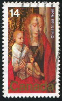 CANADA - CIRCA 1978: stamp printed by Canada, shows Virgin and Child, circa 1978