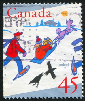 CANADA - CIRCA 1996: stamp printed by Canada, shows children, circa 1996