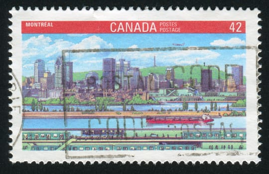 CANADA - CIRCA 1992: stamp printed by Canada, shows City of Montreal, circa 1992