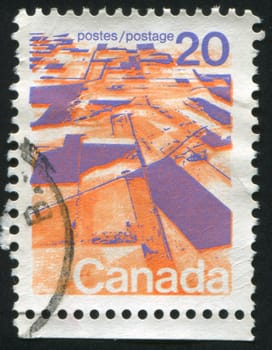 CANADA - CIRCA 1972: stamp printed by Canada, shows Grain fields, Prairie, circa 1972